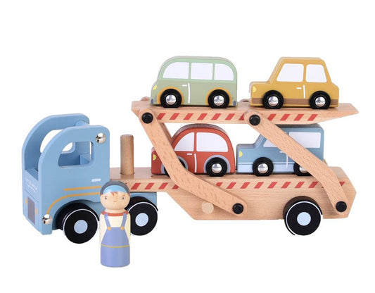 Produktbild: little dutch - Autotransporter aus Holz von little dutch im Onlineshop von dasMikruli - Dein Shop für Baby Erstausstattung