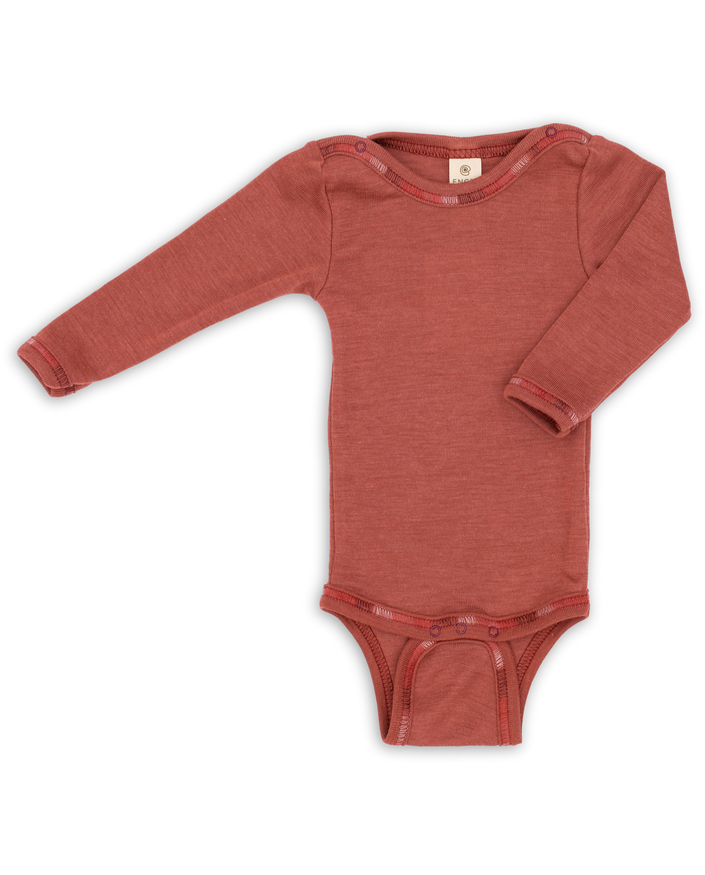 Engel Baby Body, langarm mit Druckverschluss - Kupfer