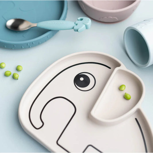 Produktbild: Silikon Stick&Stay Teller Elphee sand von donebydeer im Onlineshop von dasMikruli - Dein Shop für Baby Erstausstattung