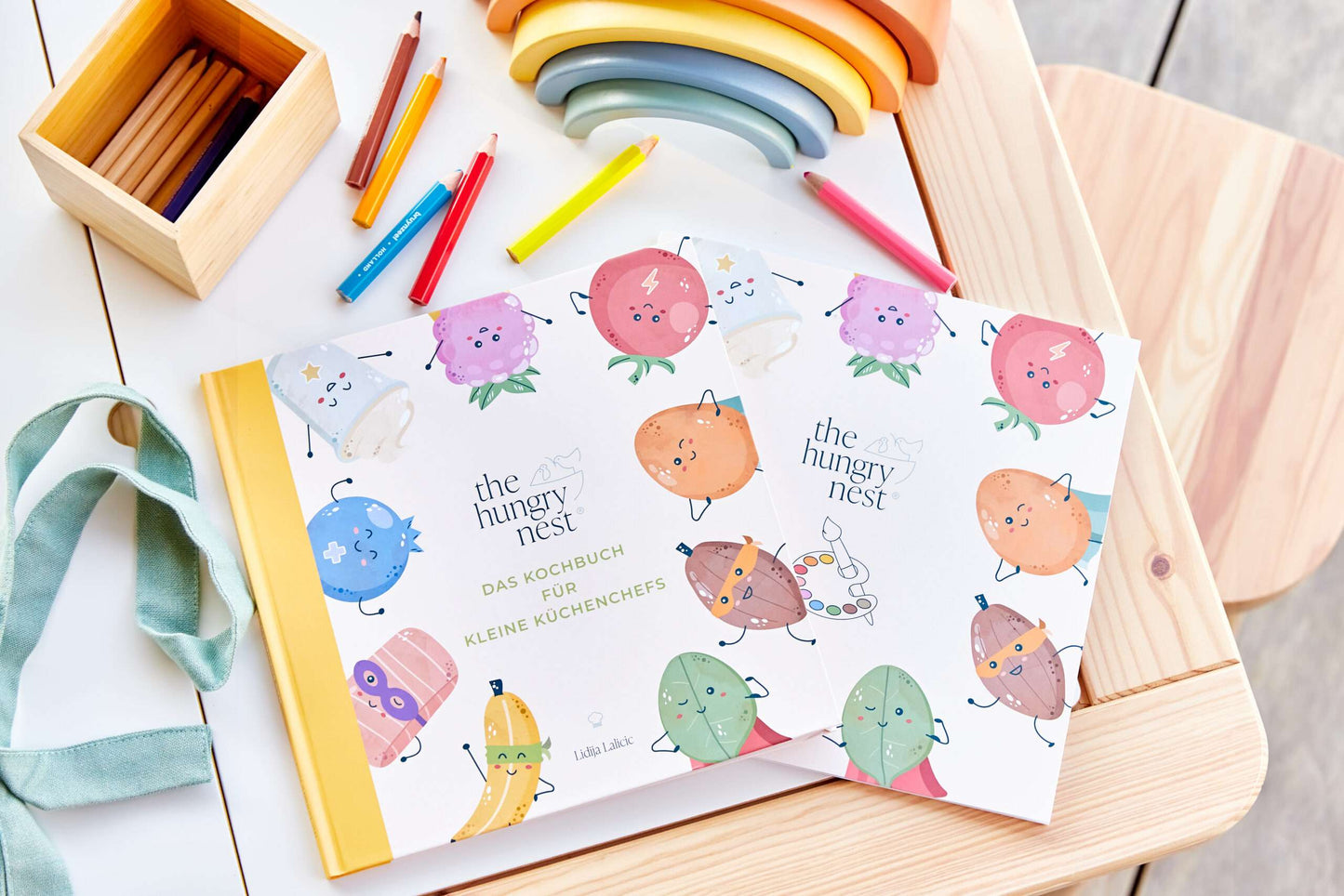 the hungry nest - Kochbuch für kleine Köche + Malbuch