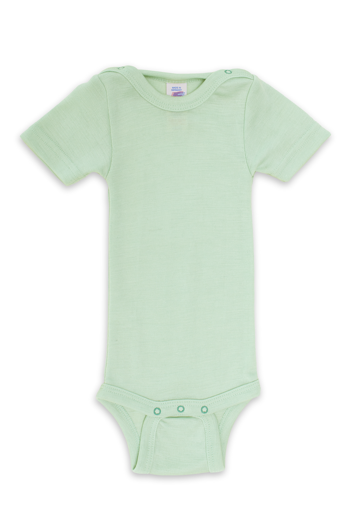Engel Baby Body, kurzarm mit Druckknöpfen - Pastellmint