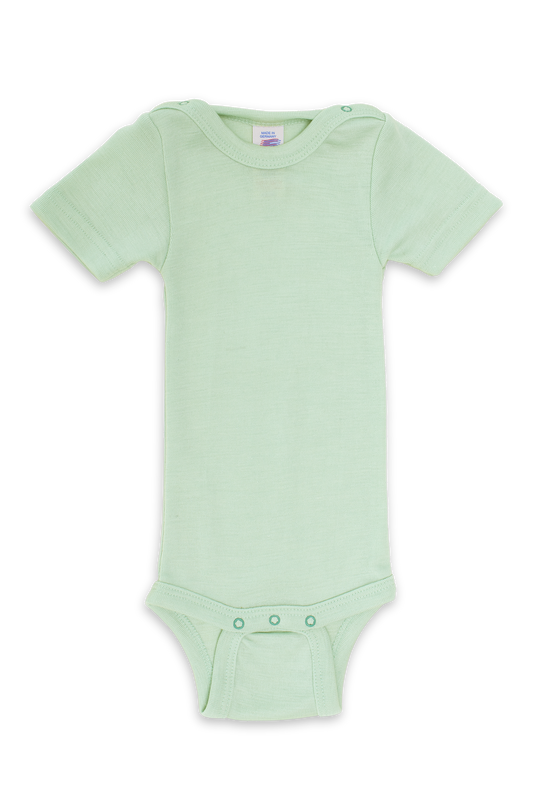 Produktbild: Engel Baby Body, kurzarm mit Druckknöpfen - Pastellmint von Engel im Onlineshop von dasMikruli - Dein Shop für Baby Erstausstattung