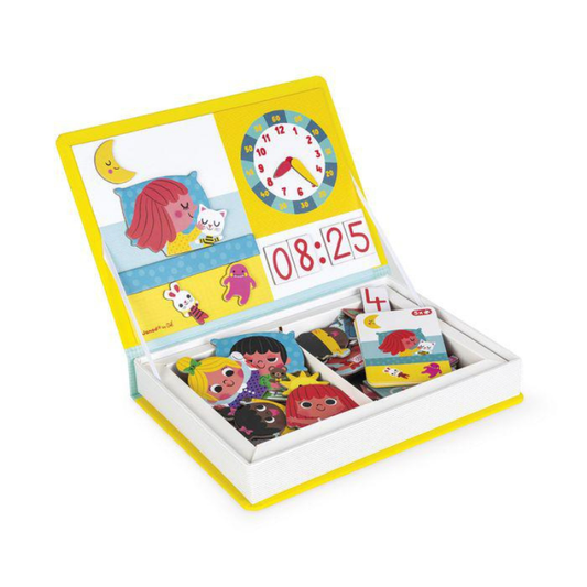 Janod Magnetbuch - Lerne die Uhr
