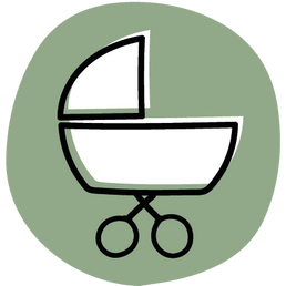 Icon mit Kinderwagen