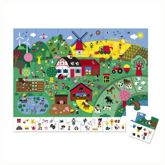 Janod Puzzle"Bauernhof" mit Suchspiel