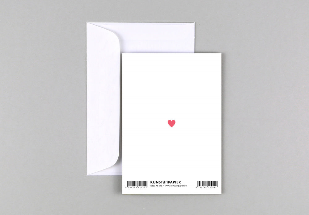 KunstanPapier - hey little girl Klappkarte inkl. Umschlag