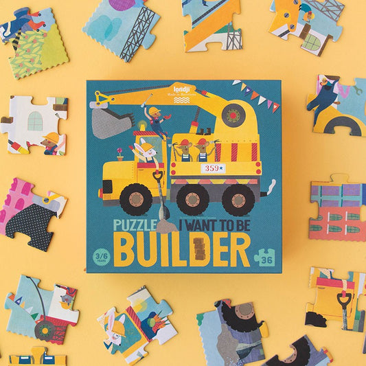 Produktbild: londji  Puzzle I want to be a builder von londji im Onlineshop von dasMikruli - Dein Shop für Baby Erstausstattung