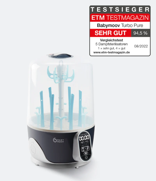 Produktbild: Dampfsterilisator & Flaschentrockner Turbo Pure von babymoov im Onlineshop von dasMikruli - Dein Shop für Baby Erstausstattung