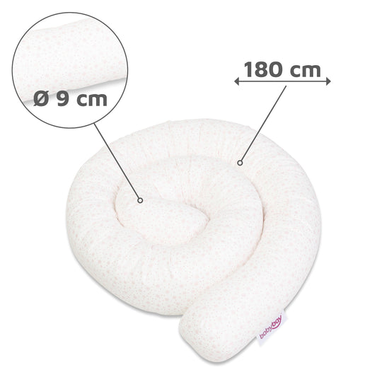 Produktbild: Nestchenschlange Organic Cotton / weiß - Glitzersterne rose von babybay im Onlineshop von dasMikruli - Dein Shop für Baby Erstausstattung