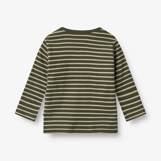Produktbild: wheat - Langarmshirt Stig - dark green stripe von wheat im Onlineshop von dasMikruli - Dein Shop für Baby Erstausstattung
