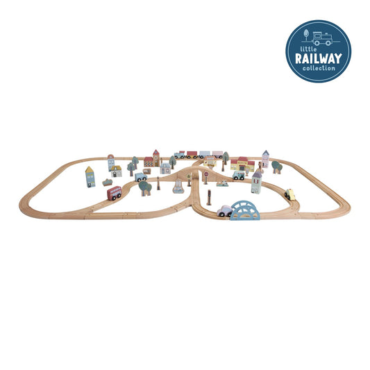 Produktbild: little dutch - Holzeisenbahn XXL Starter Set von little dutch im Onlineshop von dasMikruli - Dein Shop für Baby Erstausstattung