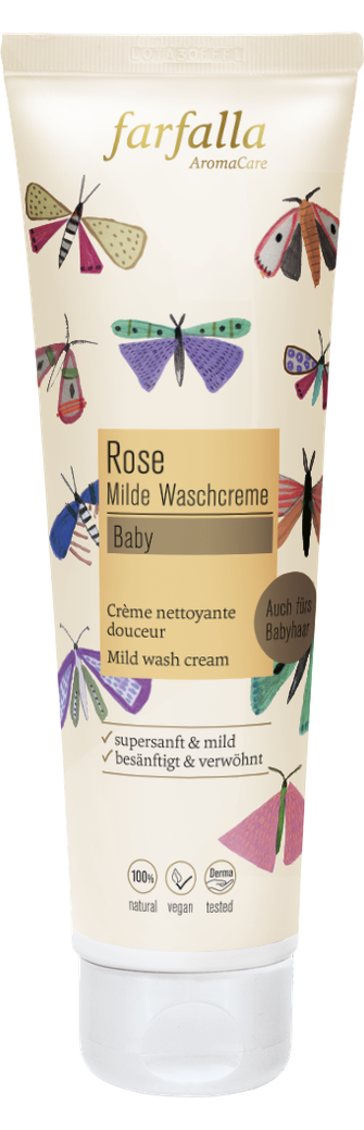 Produktbild: Milde Waschcreme, Rose von farfalla im Onlineshop von dasMikruli - Dein Shop für Baby Erstausstattung