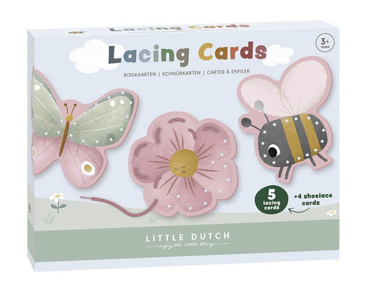 Produktbild: little dutch - Schnürrkarte Flowers&Butterflies von little dutch im Onlineshop von dasMikruli - Dein Shop für Baby Erstausstattung