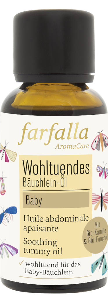Produktbild: Wohltuendes Bäuchleinöl, Fenchel Kamille von farfalla im Onlineshop von dasMikruli - Dein Shop für Baby Erstausstattung