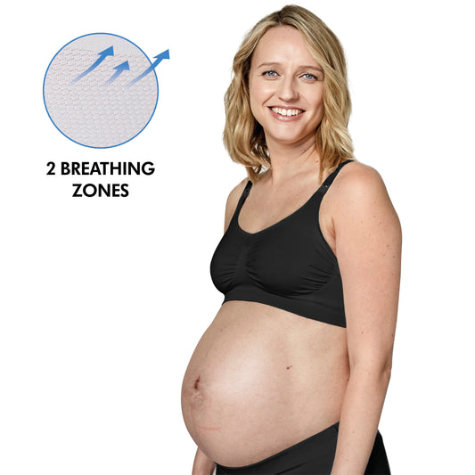 Produktbild: Keep Cool Atmungsaktiver Schwangerschafts- und Still-BH BLACK von Medela im Onlineshop von dasMikruli - Dein Shop für Baby Erstausstattung