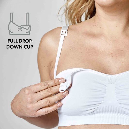 Produktbild: Keep Cool Atmungsaktiver Schwangerschafts- und Still-BH WHITE von Medela im Onlineshop von dasMikruli - Dein Shop für Baby Erstausstattung