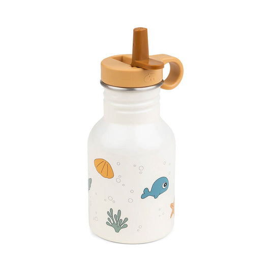 Produktbild: Edelstahl Flasche Sea friends Beige von donebydeer im Onlineshop von dasMikruli - Dein Shop für Baby Erstausstattung