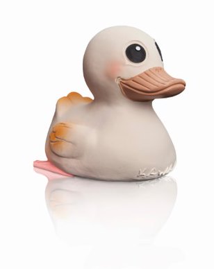 Produktbild: Hevea - Badeente Kawan - Naturkautschuk (Höhe: ca. 14 cm) von HEVEA im Onlineshop von dasMikruli - Dein Shop für Baby Erstausstattung