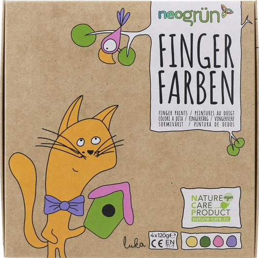 Produktbild: neogrün Fingerfarben 4er Set "Luka" von neogrün im Onlineshop von dasMikruli - Dein Shop für Baby Erstausstattung