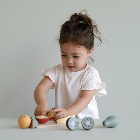 Produktbild: Little Dutch - Holz Obst zum Schneiden von little dutch im Onlineshop von dasMikruli - Dein Shop für Baby Erstausstattung