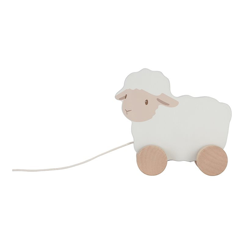 Gehe zusammen mit diesem Ziehtier von Little Dutch auf Abenteuer. Ziehe dieses süße kleine Schaf an seiner Schnur und es hüpft fröhlich mit dir mit.