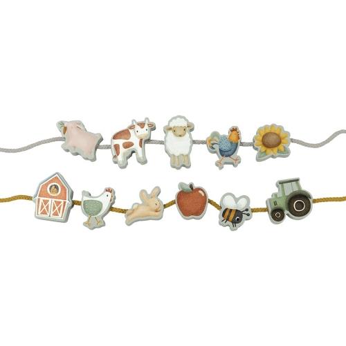 Produktbild: little dutch - Fädelperlen Little Farm von little dutch im Onlineshop von dasMikruli - Dein Shop für Baby Erstausstattung
