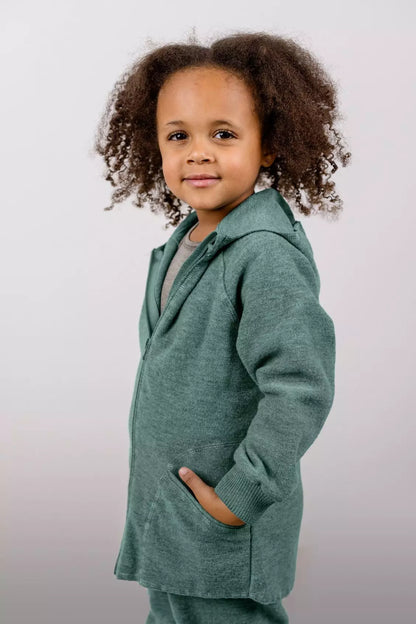 Engel Baby Jacke, mit Kapuze und Reißverschluss 100% Schurwolle
