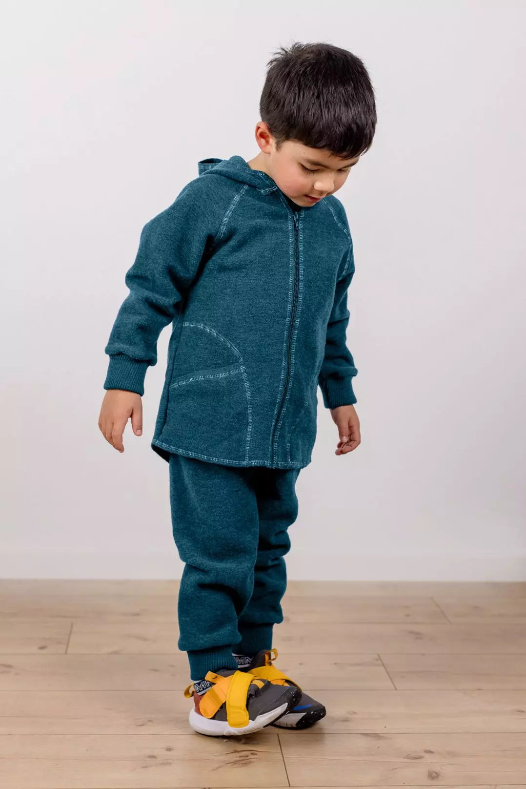 Engel Baby Jacke, mit Kapuze und Reißverschluss 100% Schurwolle