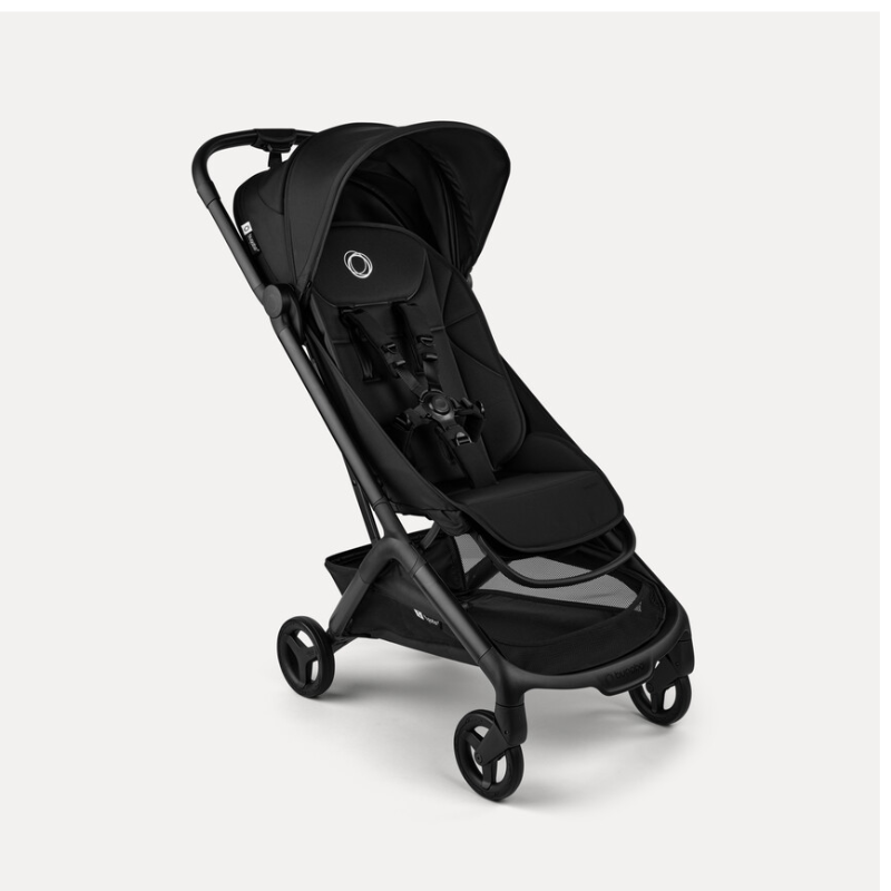 Bugaboo Reisebuggy, schwarz, Voderansicht.
