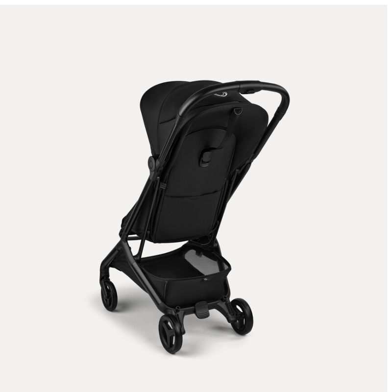 Bugaboo Reisebuggy, schwarz, Rückenansicht. 