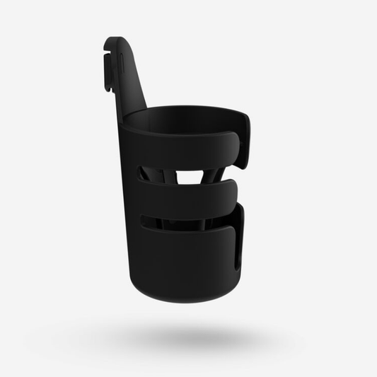 Bugaboo Getränkehalter, schwarz, Becherform zum Anklicken am Kinderwagen.