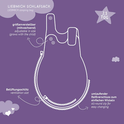 Träumeland - Ganzjahresschlafsack Musselin beige