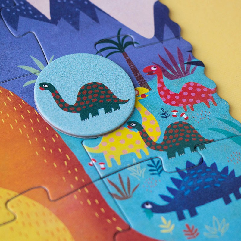 Produktbild: londji - My little dino pocket puzzle von londji im Onlineshop von dasMikruli - Dein Shop für Baby Erstausstattung