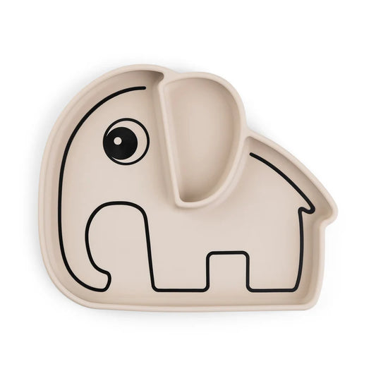 Produktbild: Donebydeer - Silikon Stick&Stay Teller Elphee Sand von donebydeer im Onlineshop von dasMikruli - Dein Shop für Baby Erstausstattung