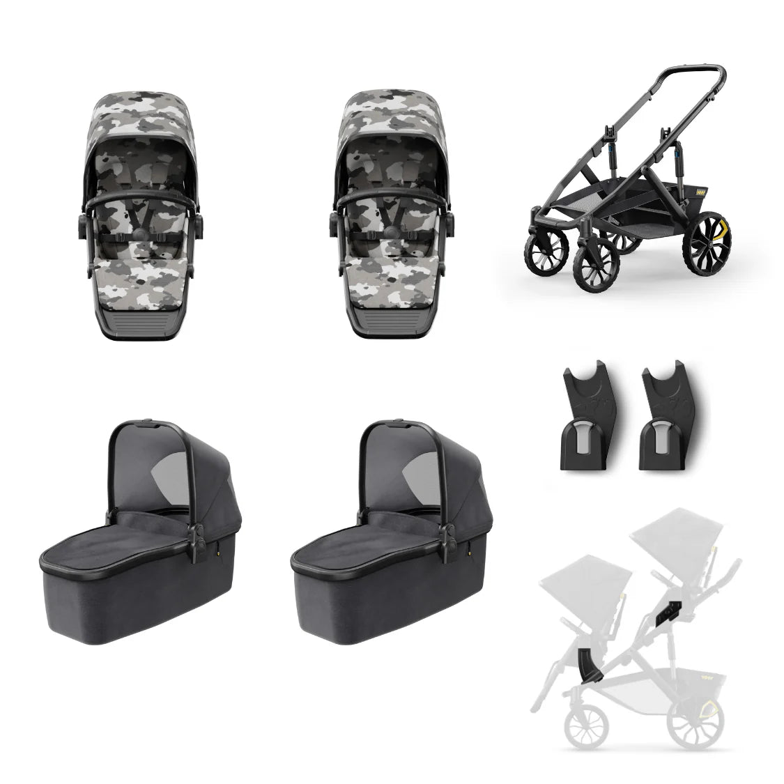 Produktbild: Veer - Switchback Zwillingskinderwagen-Set von Veer im Onlineshop von dasMikruli - Dein Shop für Baby Erstausstattung
