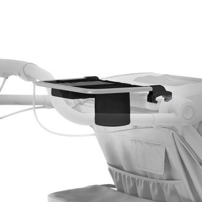 Thule Kinderwagen-Tablett mit integriertem Becherhalter und Ablage kompatibel mit Thule Chariot und Urban Glide - Nahansicht