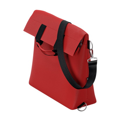 Rote Thule Tasche mit Schultergurt und Tragegriff, modernes minimalistisches Design