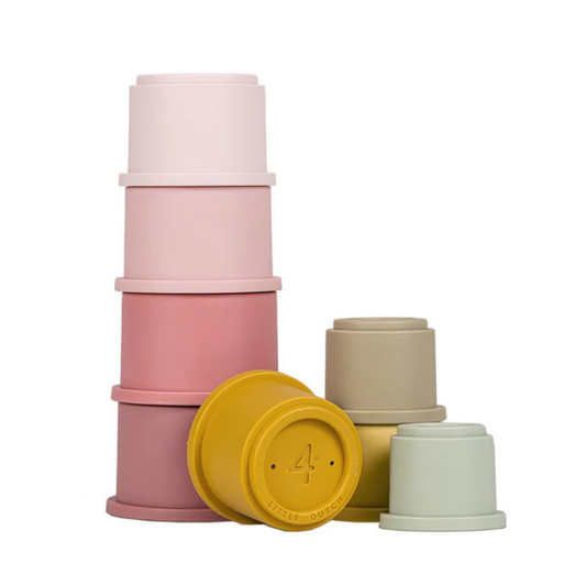 Produktbild: little dutch - Stapelbecher rosa von little dutch im Onlineshop von dasMikruli - Dein Shop für Baby Erstausstattung