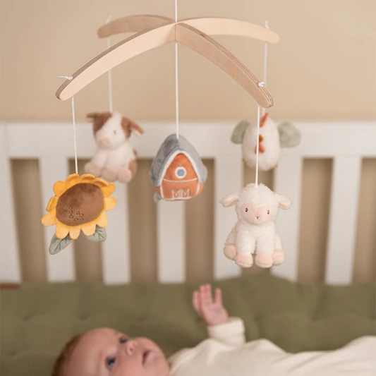 Produktbild: little dutch - Musikmobile aus Holz little farm von little dutch im Onlineshop von dasMikruli - Dein Shop für Baby Erstausstattung