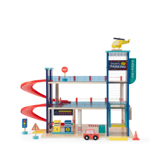 Produktbild: Moulin Roty - Holzgarage von Moulin Roty im Onlineshop von dasMikruli - Dein Shop für Baby Erstausstattung