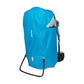 Thule Kindertrage mit blauem Regenschutz und transparentem Sichtfenster in Backansicht
