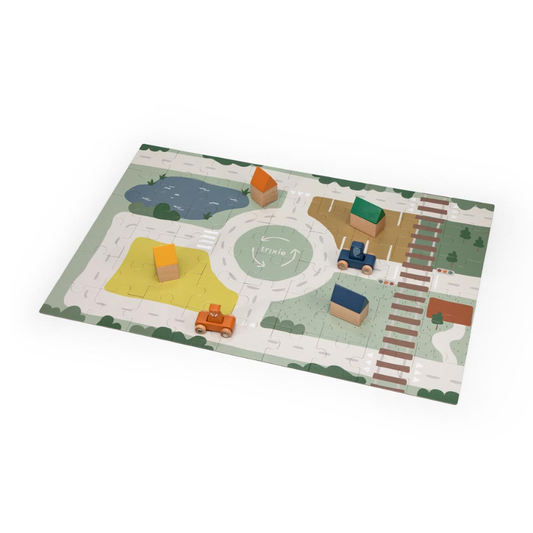 Trixie - Holzstraßenpuzzle mit Zubehör
