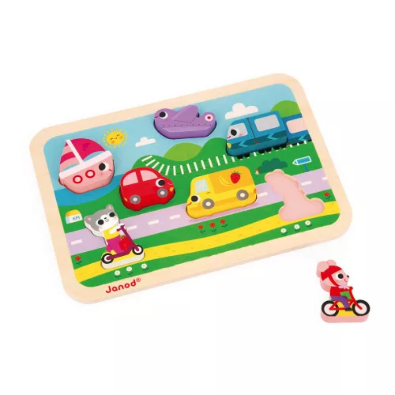Janod Chunky Puzzle Die Fahrzeuge
