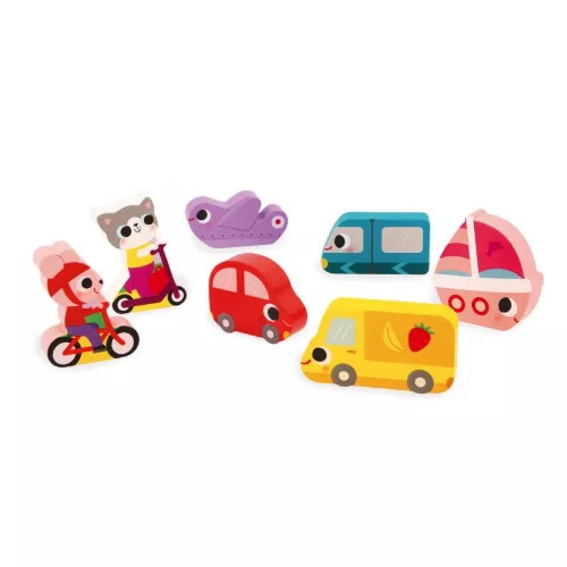 Janod Chunky Puzzle Die Fahrzeuge