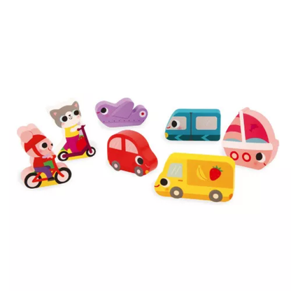Janod Chunky Puzzle Die Fahrzeuge