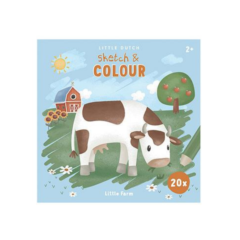 Produktbild: little dutch - Ausmalbuch Little Farm von little dutch im Onlineshop von dasMikruli - Dein Shop für Baby Erstausstattung