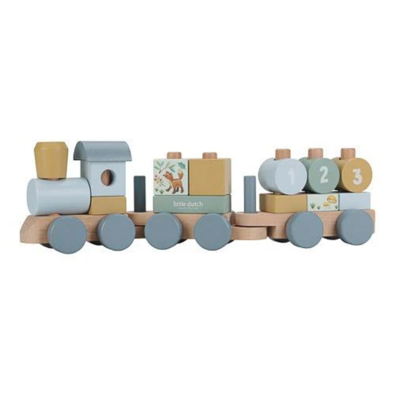 Produktbild: little dutch - Eisenbahn mit Steckformen forest friends von little dutch im Onlineshop von dasMikruli - Dein Shop für Baby Erstausstattung