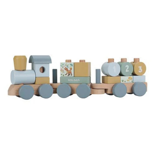 Produktbild: little dutch - Eisenbahn mit Steckformen forest friends von little dutch im Onlineshop von dasMikruli - Dein Shop für Baby Erstausstattung