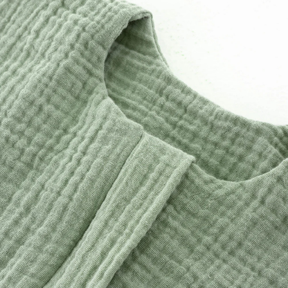 Träumeland - Sommerschlafsack LIEBMICH Baumwollmusselin salbei grün