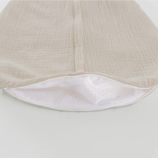 Produktbild: Träumeland - Sommerschlafsack LIEBMICH Baumwollmusselin beige von Träumeland im Onlineshop von dasMikruli - Dein Shop für Baby Erstausstattung